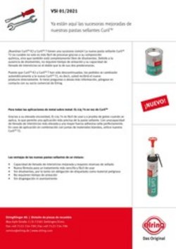 VSI 01/2021 Ya están aquí las sucesoras mejoradas de nuestras pastas sellantes Curil™