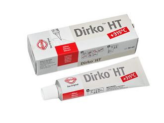 2 Tuben a 70ml Dichtmasse DIRKO HT ROT 705.708 kurzfristig bis 315° Motor