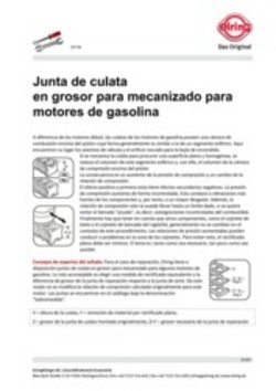 SI 07/18 Junta de culata en grosor para mecanizado para motores de gasolina